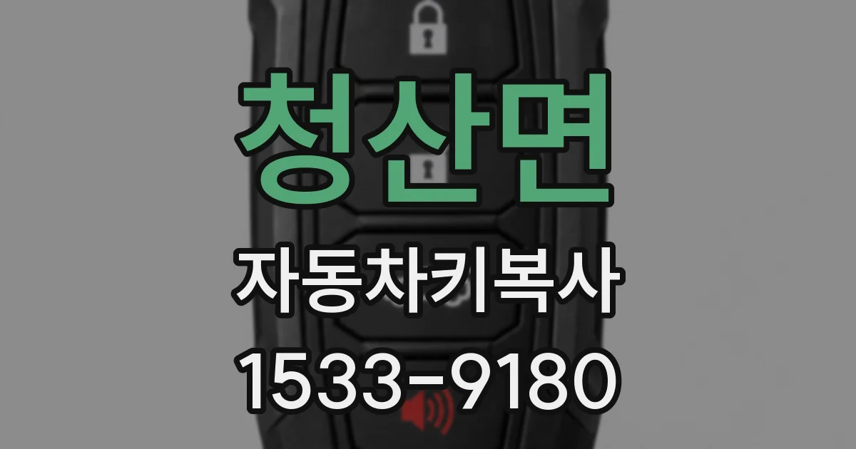 청산면 자동차키복사