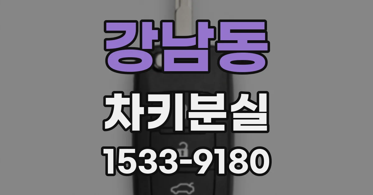 강남동 차키분실