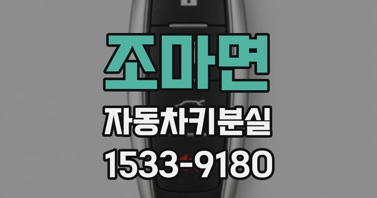 조마면 자동차키분실