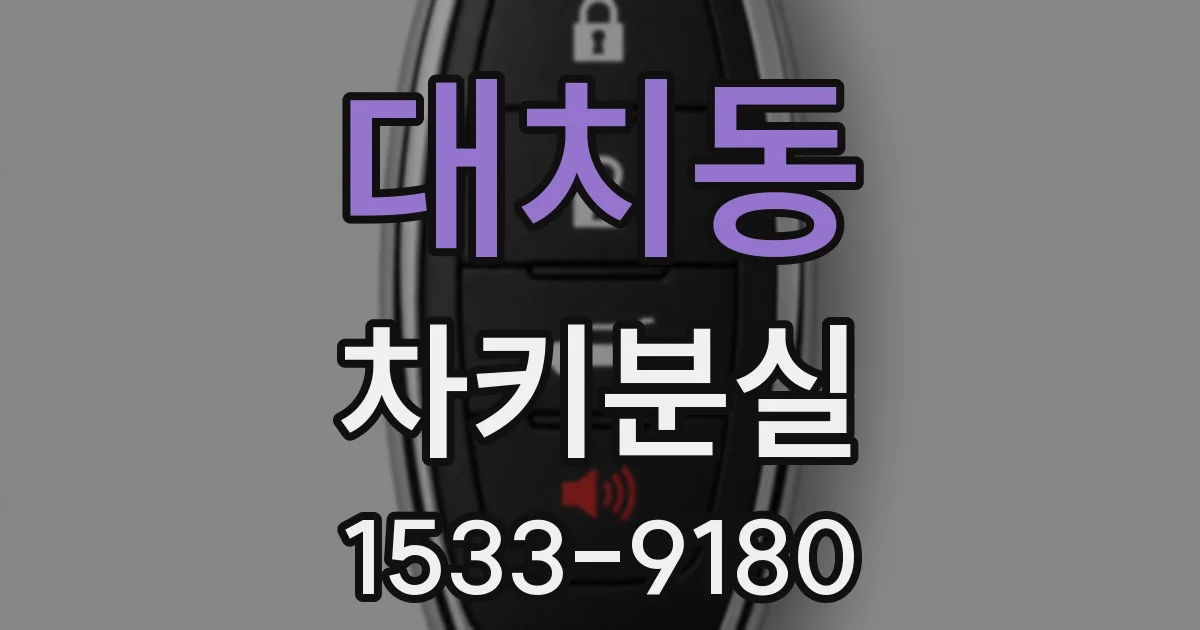대치동 차키분실
