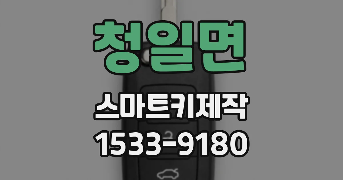 청일면 스마트키제작