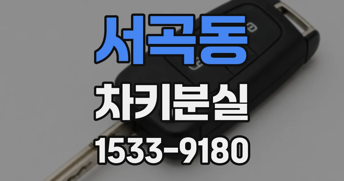 서곡동 차키분실