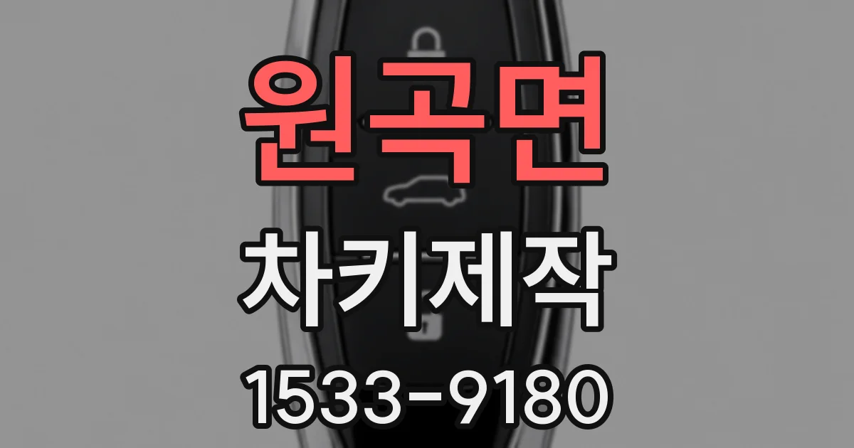 원곡면 차키제작