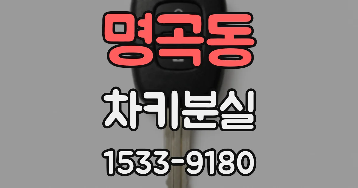 명곡동 차키분실
