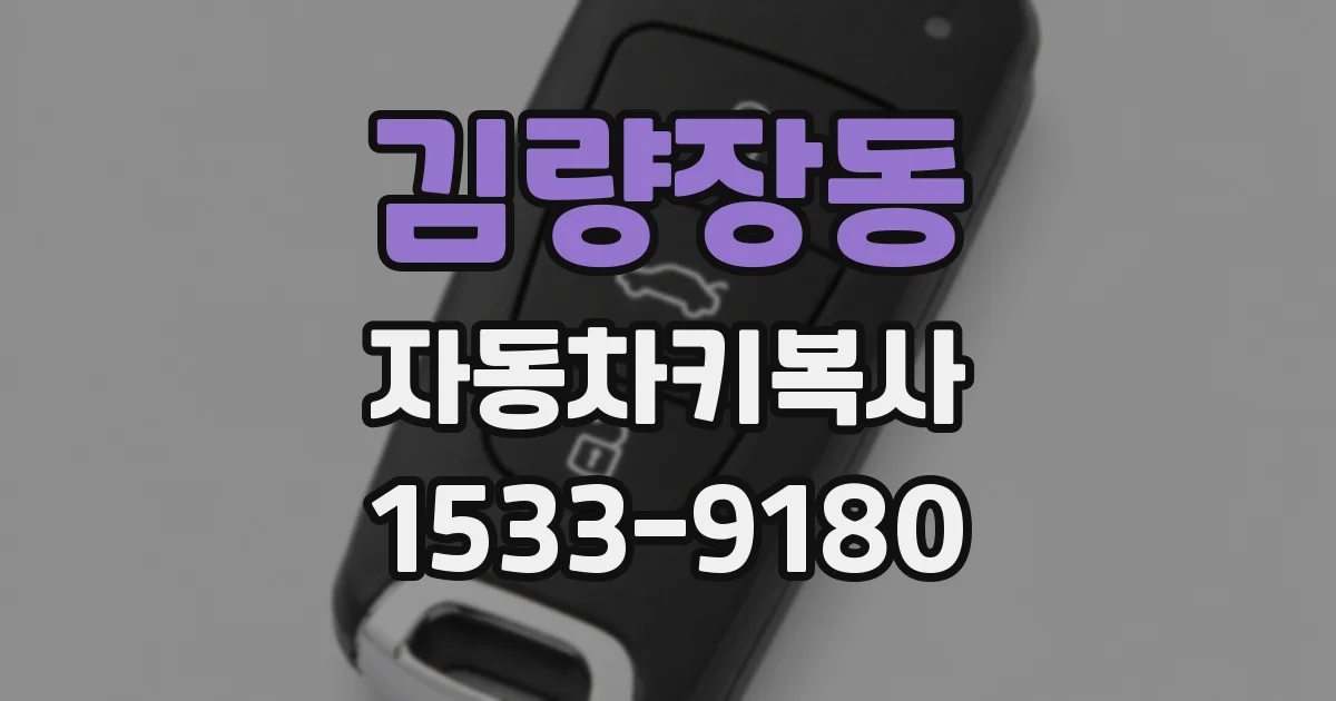 김량장동 자동차키복사