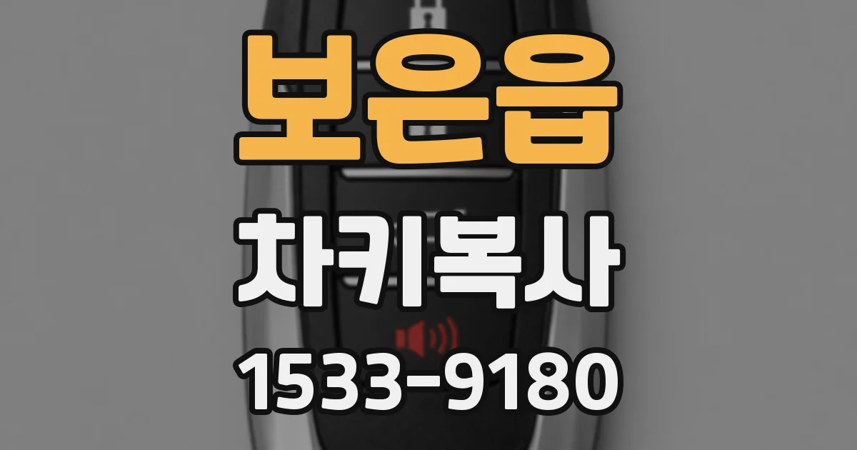 보은읍 차키복사