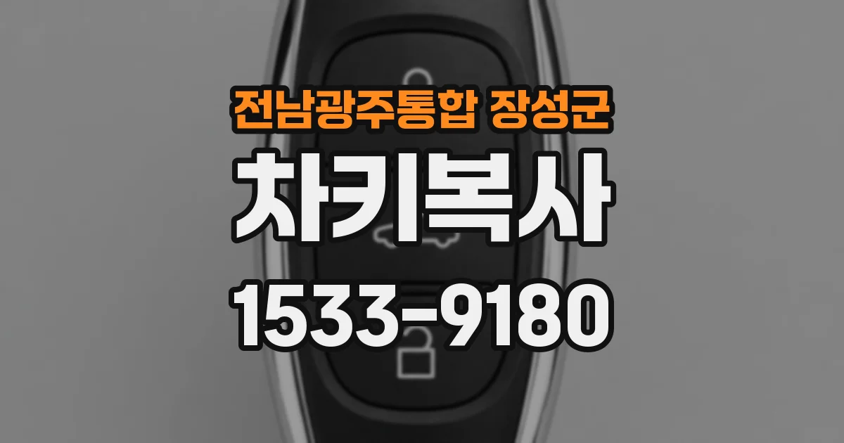 전남광주통합 장성군 차키복사