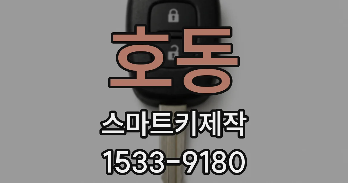 호동 스마트키제작