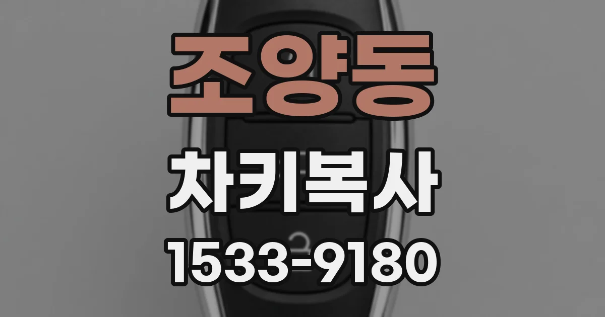 조양동 차키복사