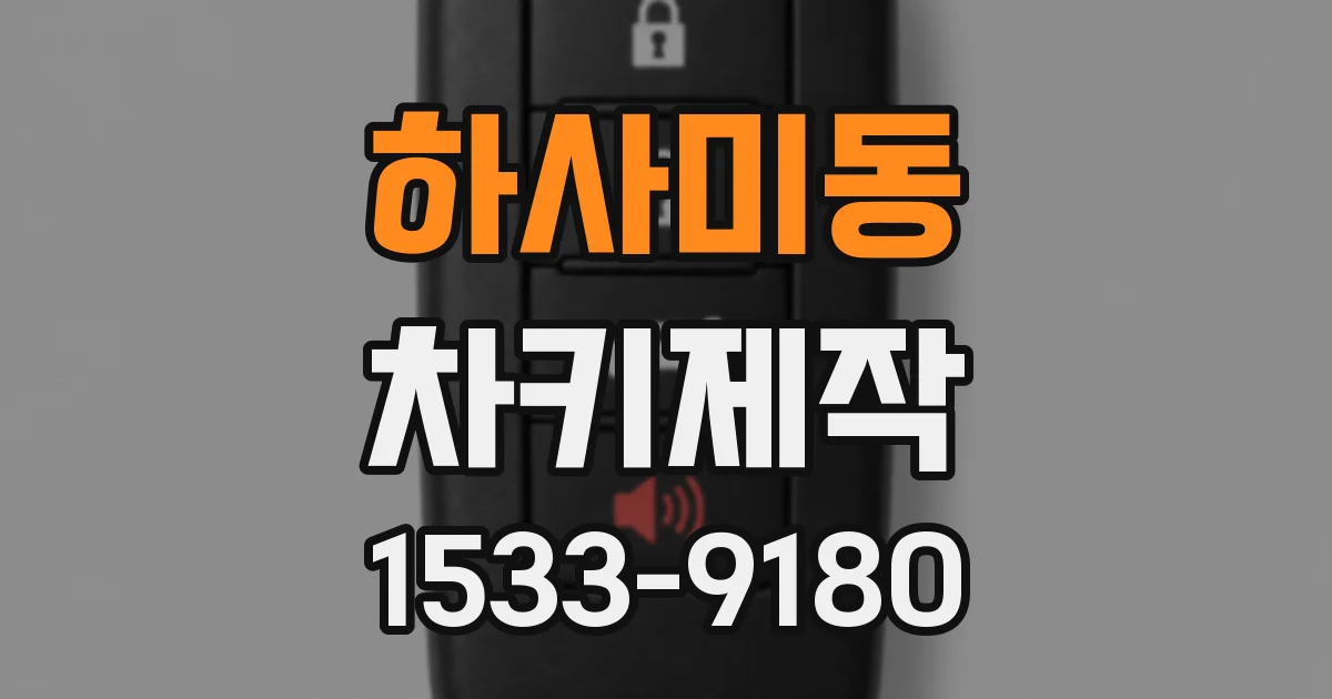 하사미동 차키제작