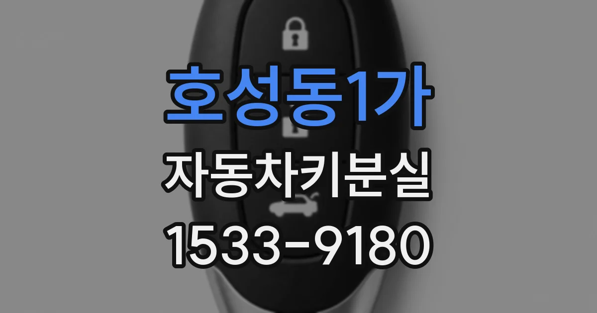 호성동1가 자동차키분실