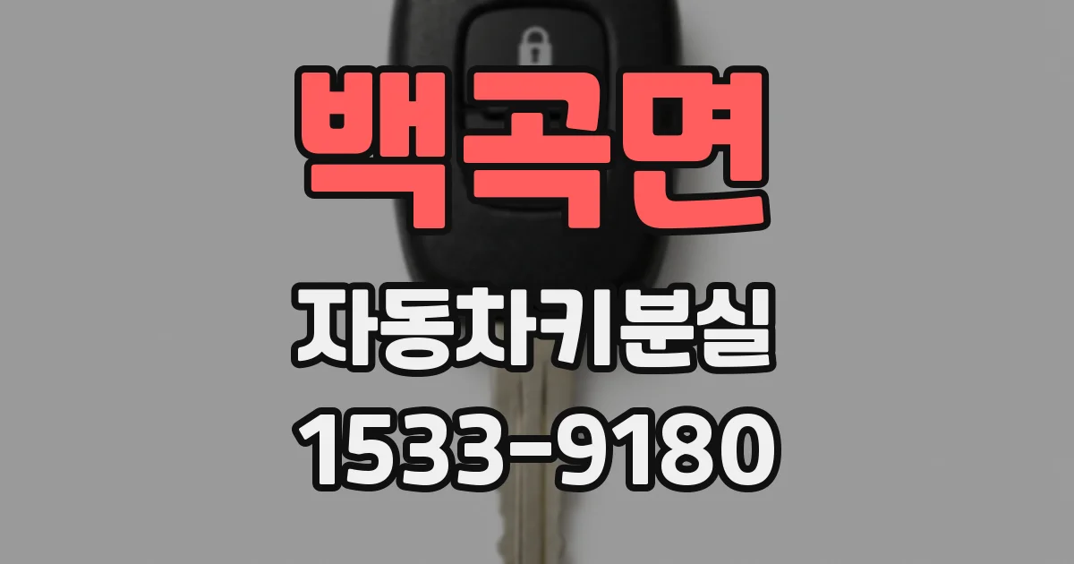백곡면 자동차키분실