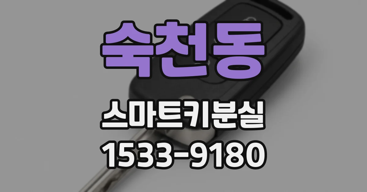 숙천동 스마트키분실