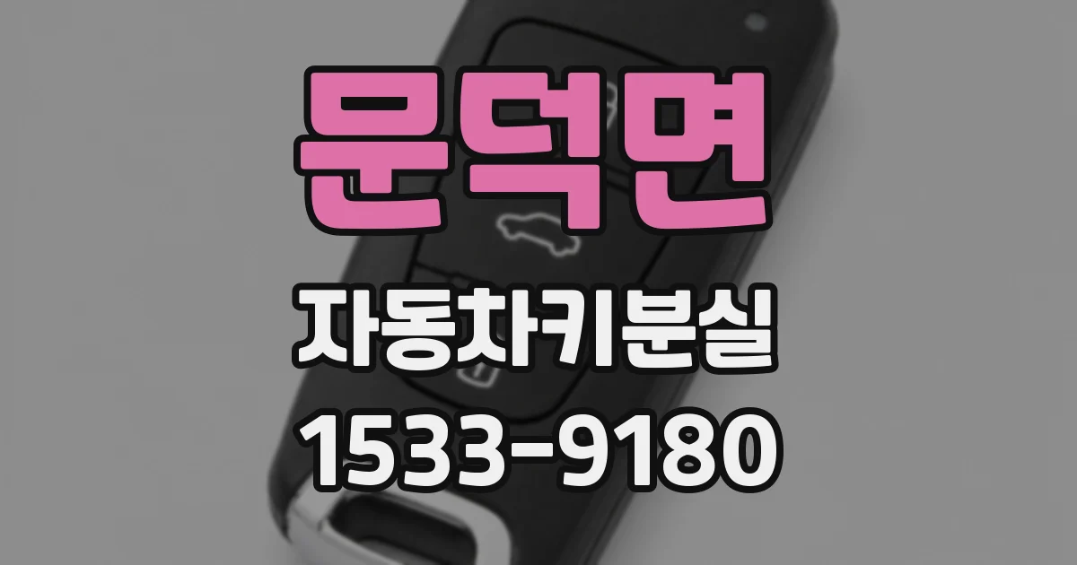 문덕면 자동차키분실
