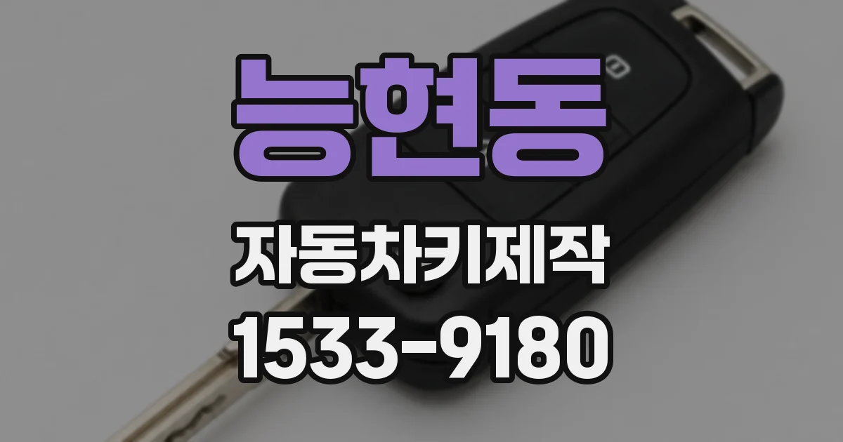 능현동 자동차키제작