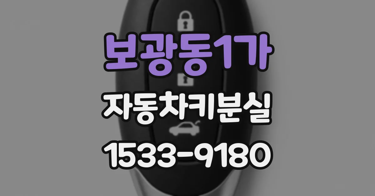 보광동1가 자동차키분실