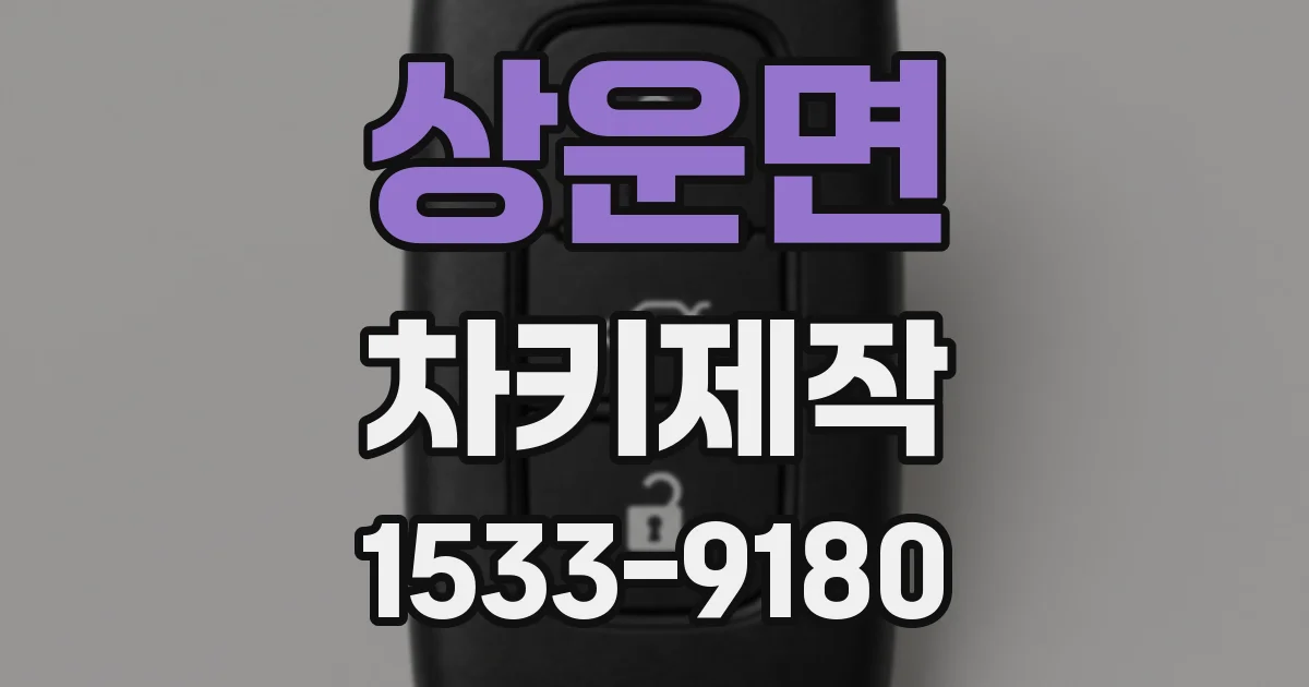 상운면 차키제작