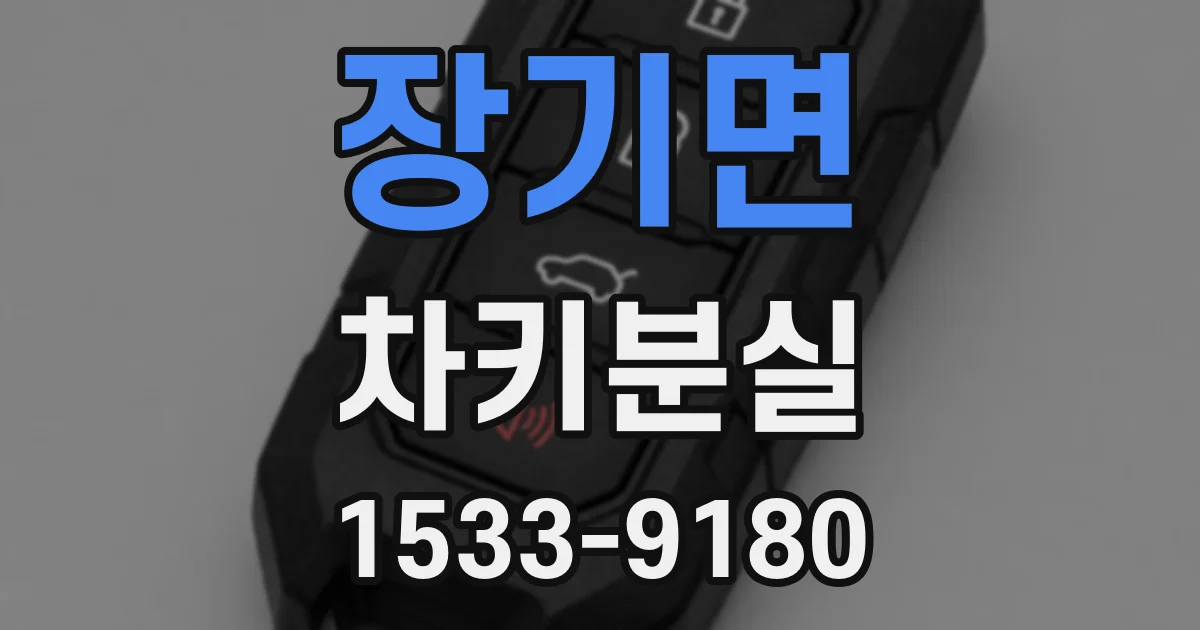 장기면 차키분실
