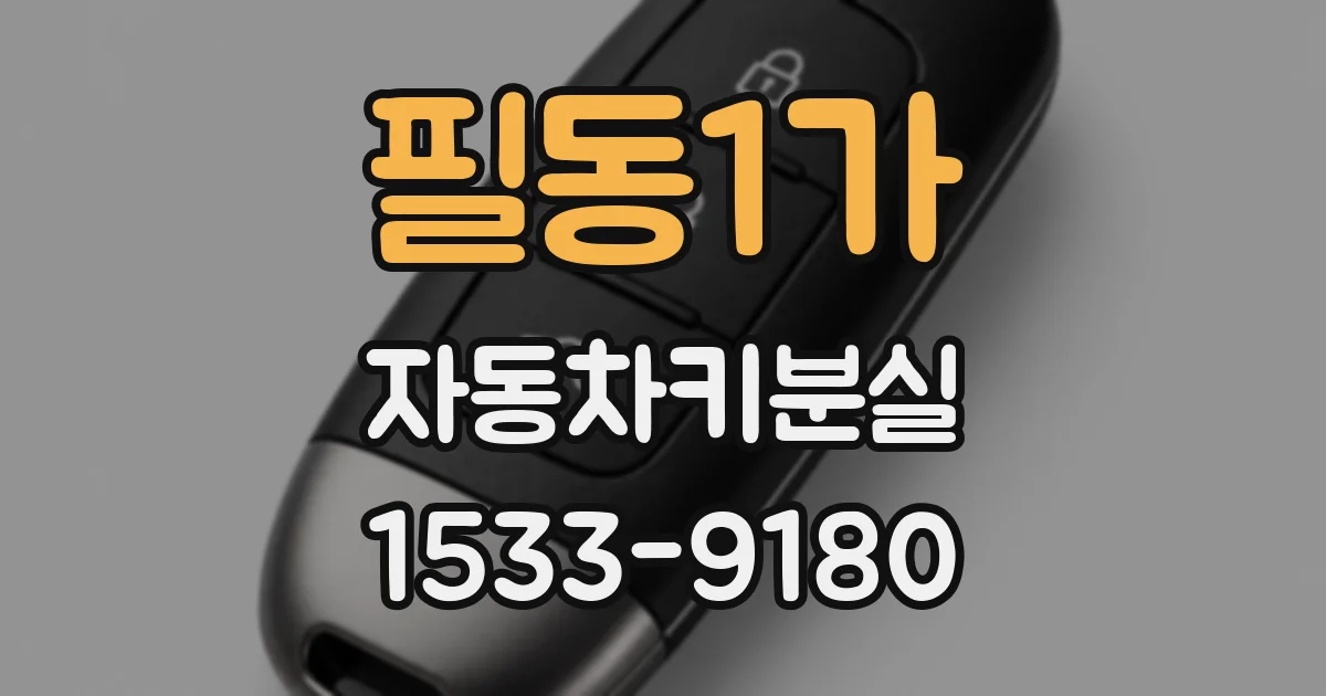 필동1가 자동차키분실