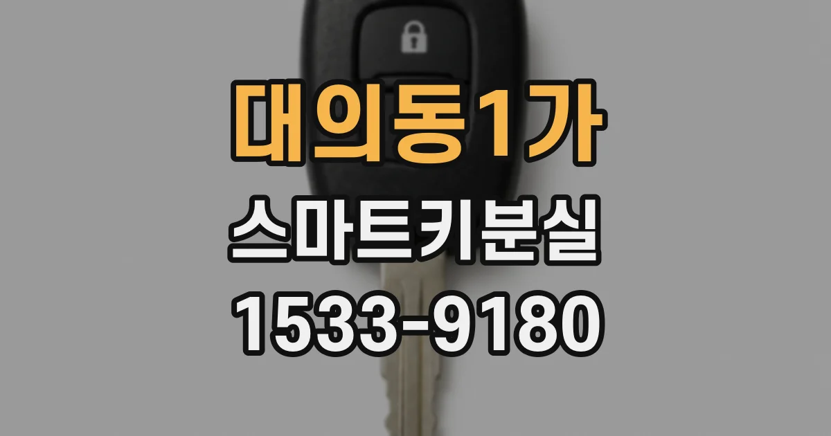 대의동1가 스마트키분실