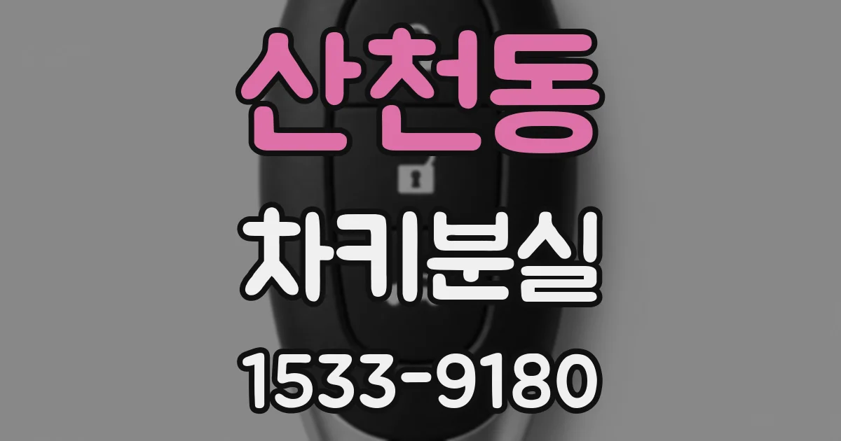 산천동 차키분실