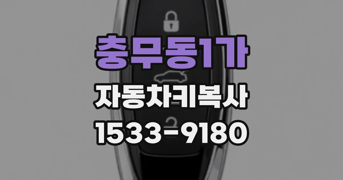 충무동1가 자동차키복사