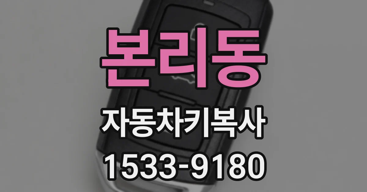 본리동 자동차키복사
