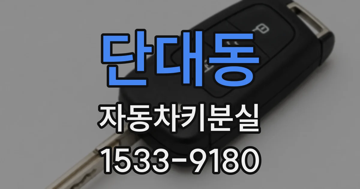 단대동 자동차키분실