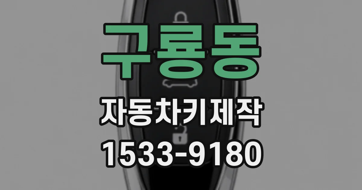 구룡동 자동차키제작