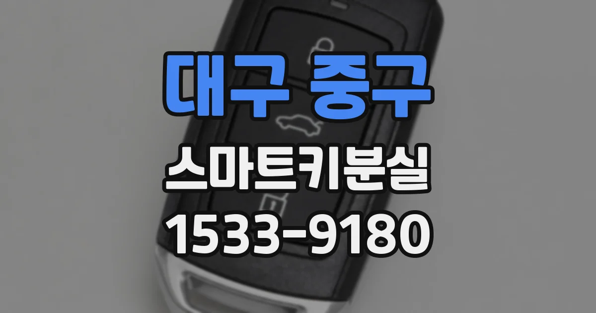 대구 중구 스마트키분실