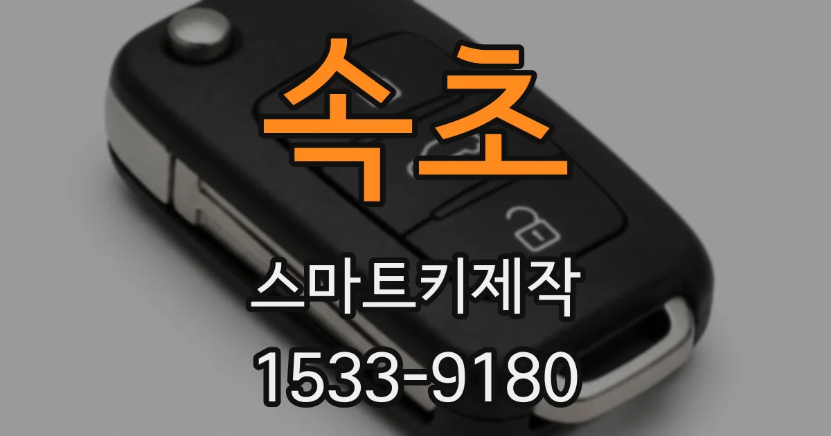 속초 스마트키제작