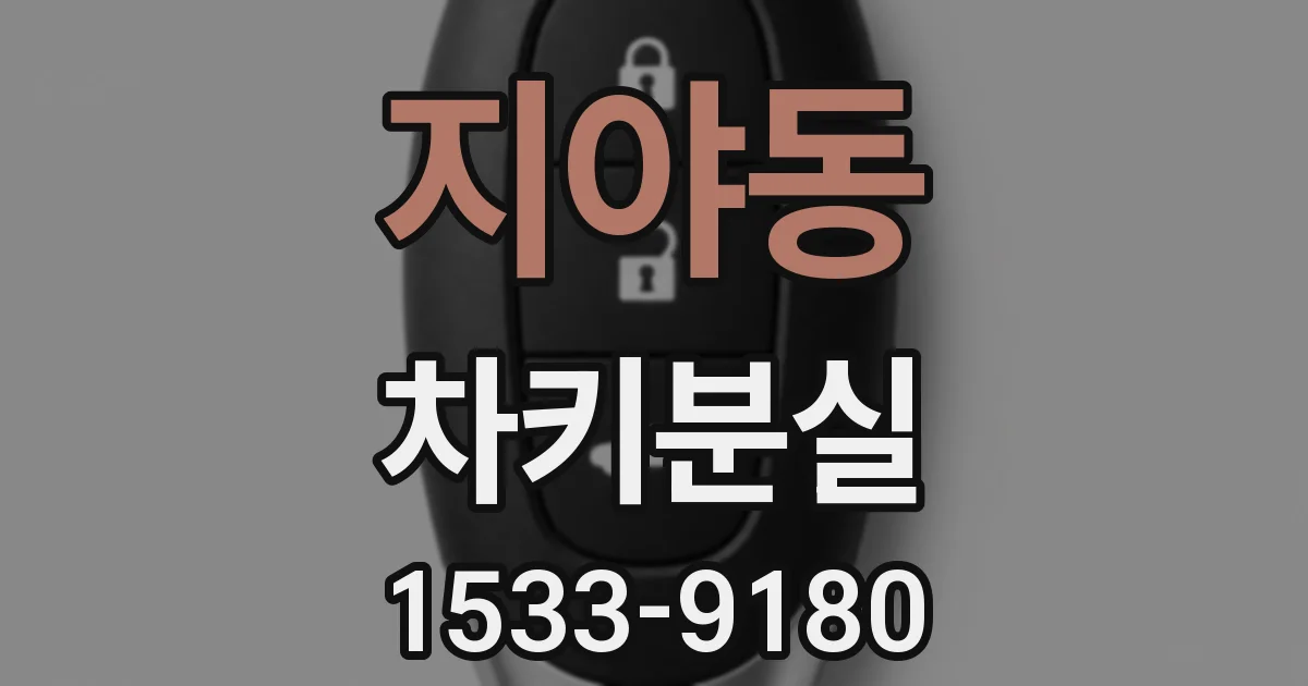 지야동 차키분실