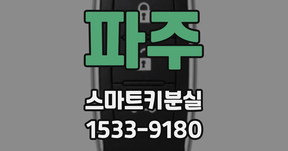 파주 스마트키분실
