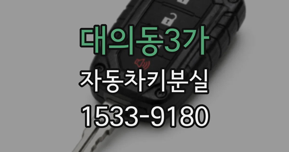 대의동3가 자동차키분실