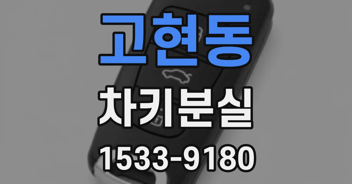 고현동 차키분실
