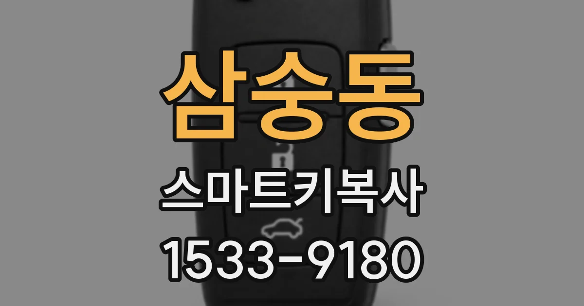 삼숭동 스마트키복사