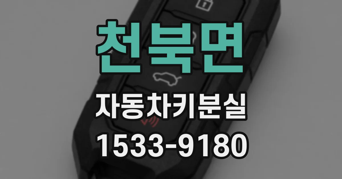 천북면 자동차키분실