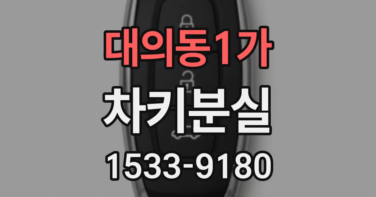 대의동1가 차키분실