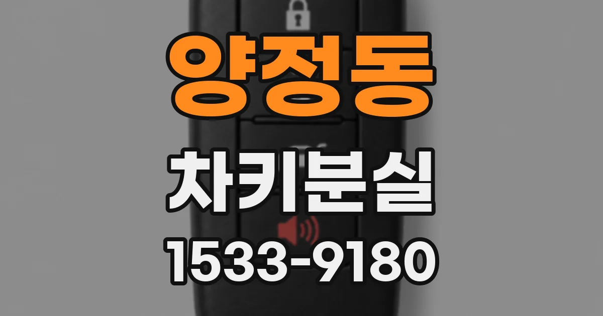 양정동 차키분실