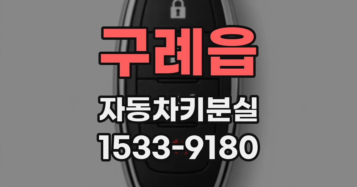 구례읍 자동차키분실