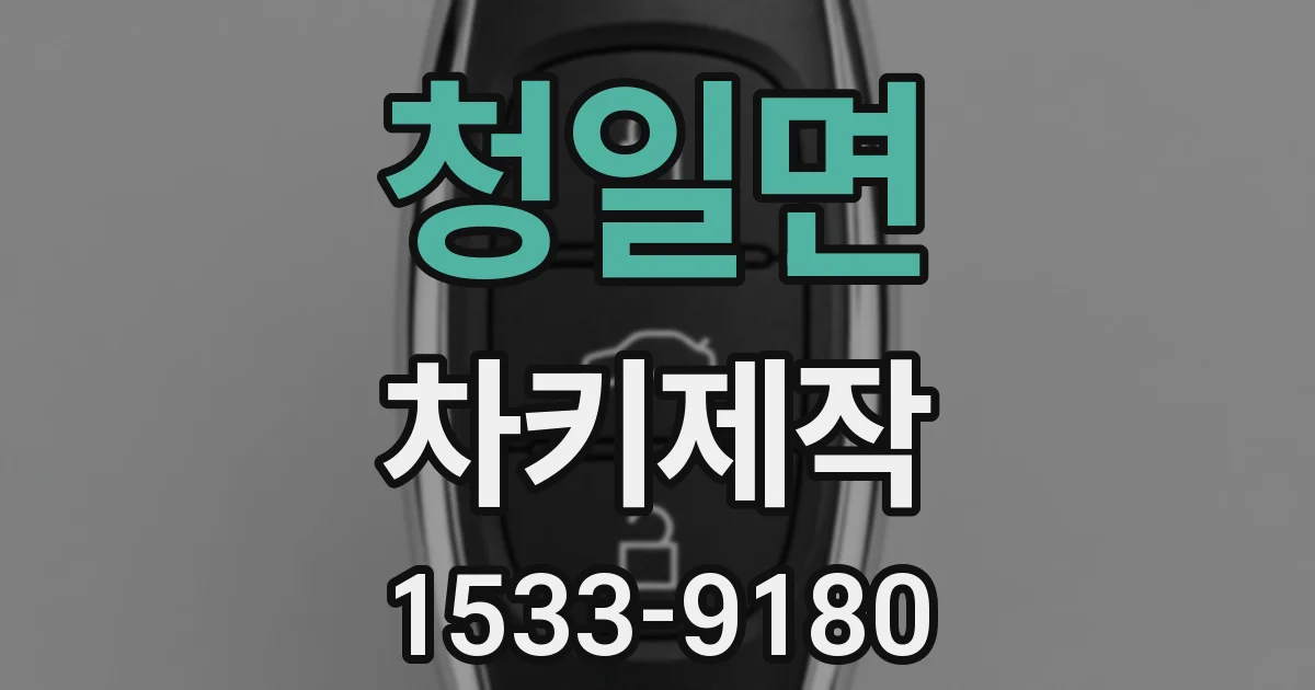 청일면 차키제작