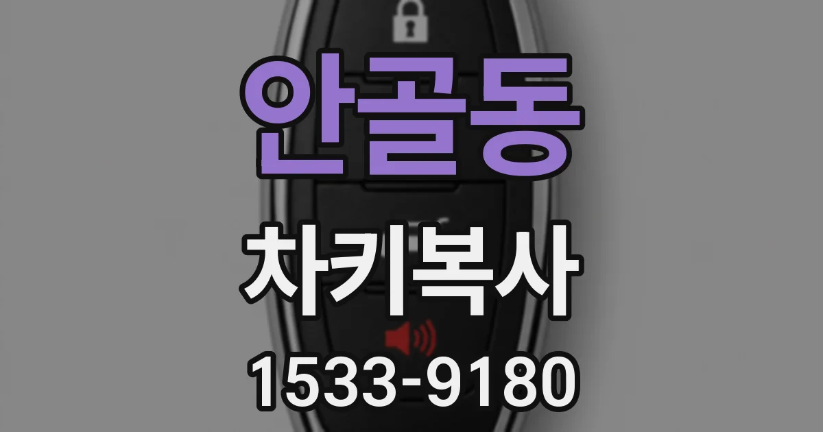 안골동 차키복사