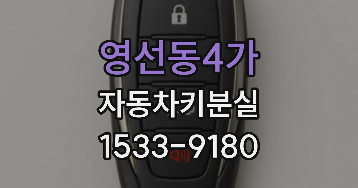 영선동4가 자동차키분실