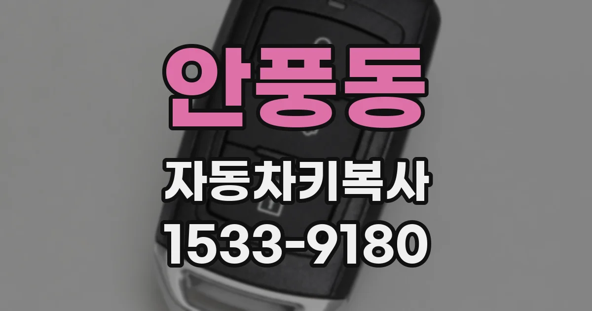 안풍동 자동차키복사
