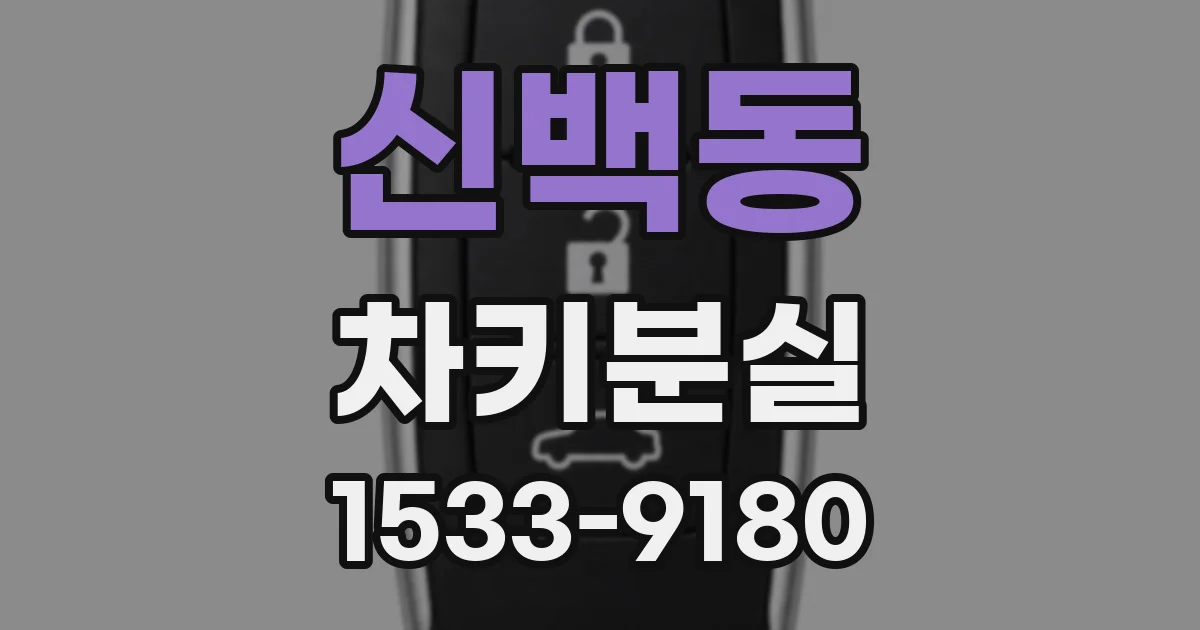 신백동 차키분실
