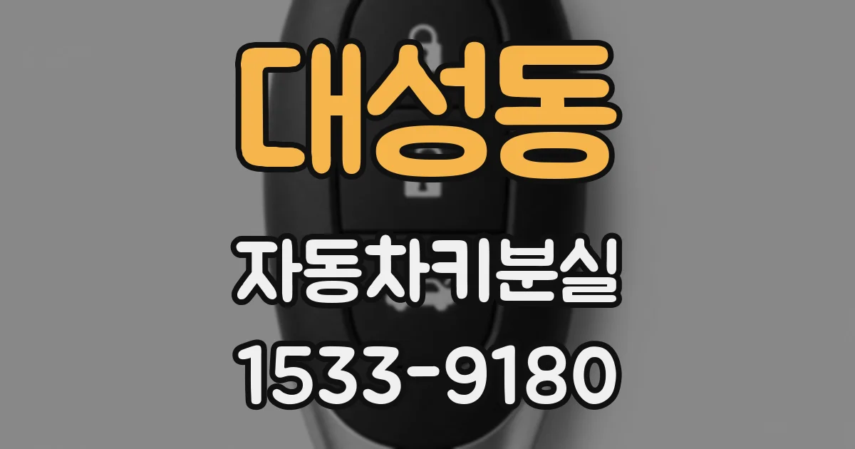 대성동 자동차키분실