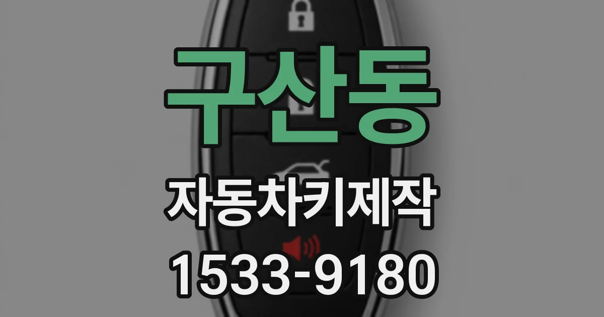 구산동 자동차키제작