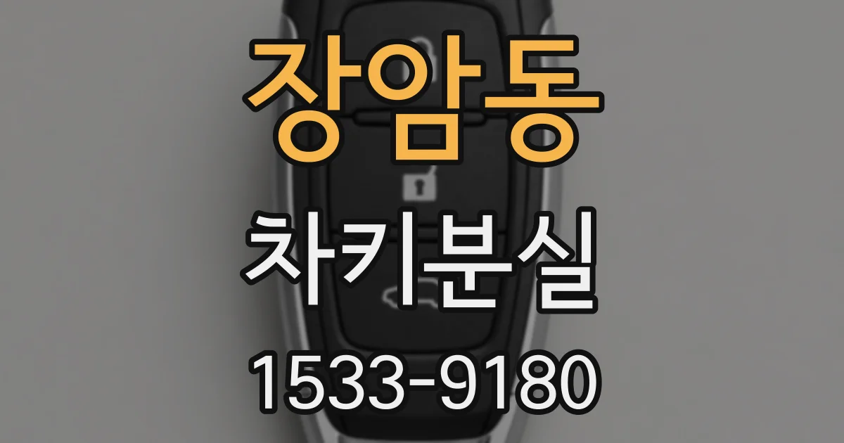 장암동 차키분실