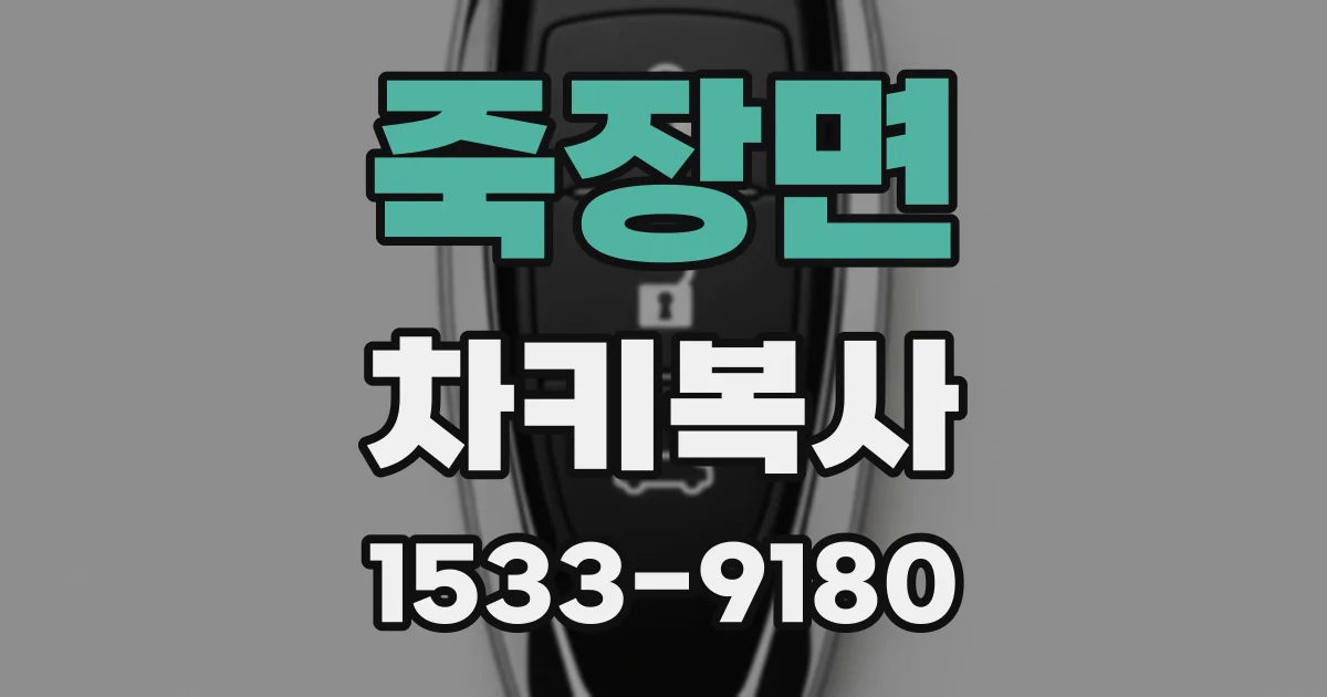 죽장면 차키복사