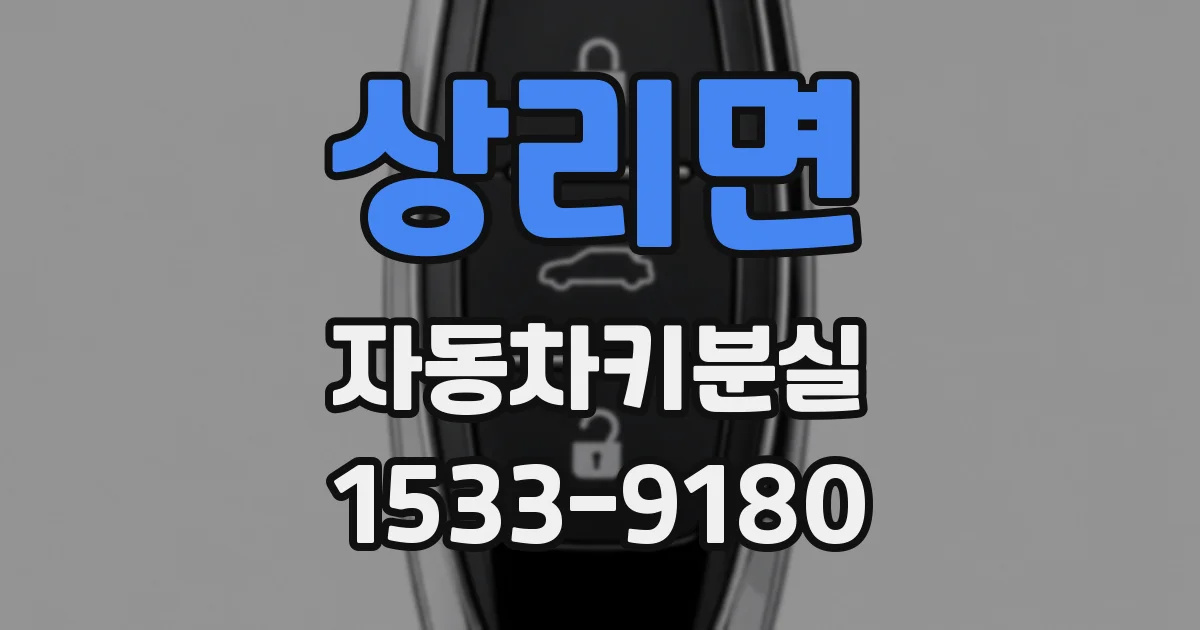 상리면 자동차키분실